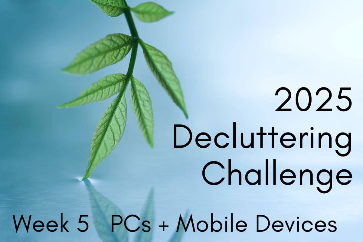 Week 5 of Decluttering Challenge PCs adn digital devices