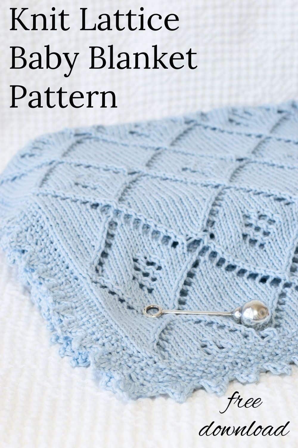 Knit Lace Baby Blanket Pattern · Nourish and Nestle