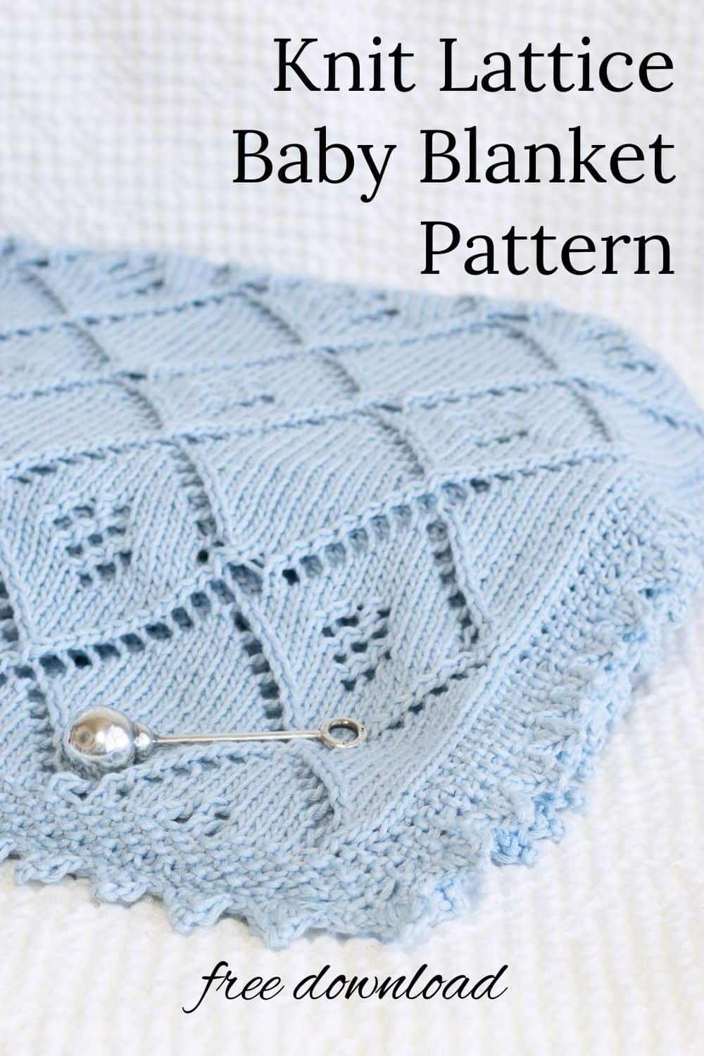 Knit Lace Baby Blanket Pattern · Nourish and Nestle