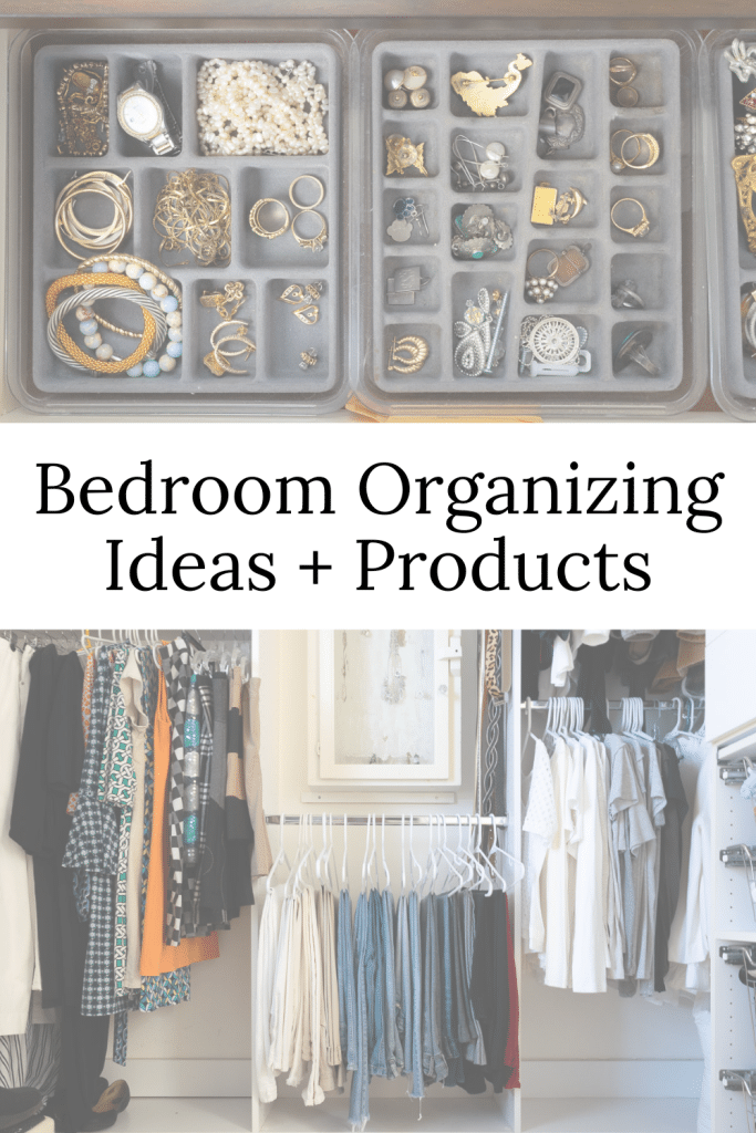 Images of organized jewelry and closet.