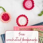 Crocheted Bookmark Pattern with books.