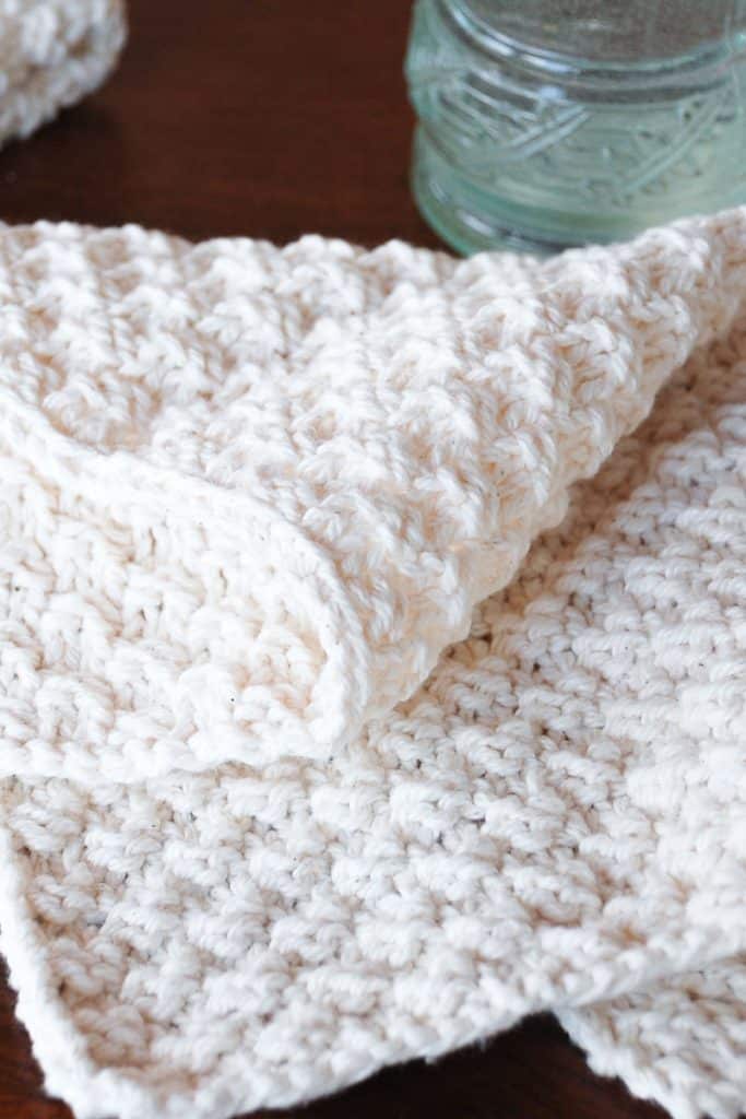 moss stitch washcloth