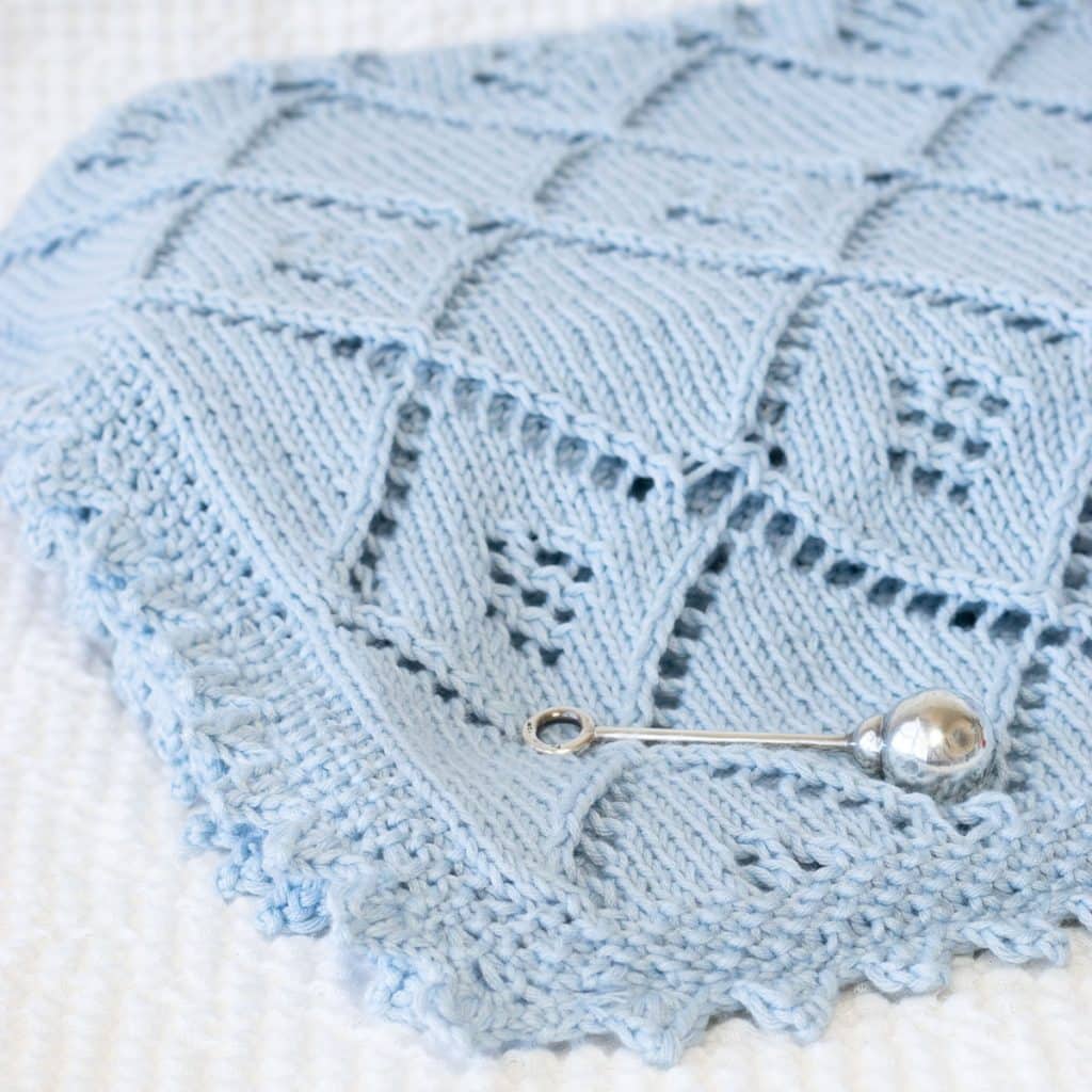 square lattice lace baby blanket