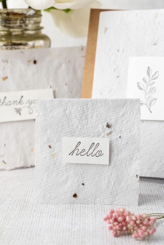 Seed paper cards.