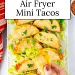 Air Fryer Mini Tacos on a plate.