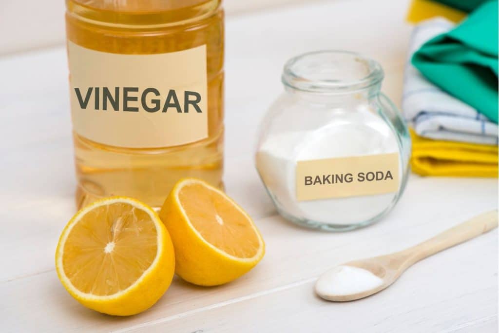 Vinegar and baking soda are environmentally conscious cleaning options.