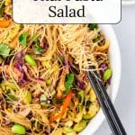 Thai Pasta Salad in a bowl.
