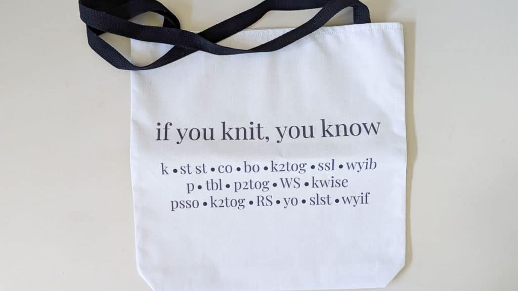 knit tote