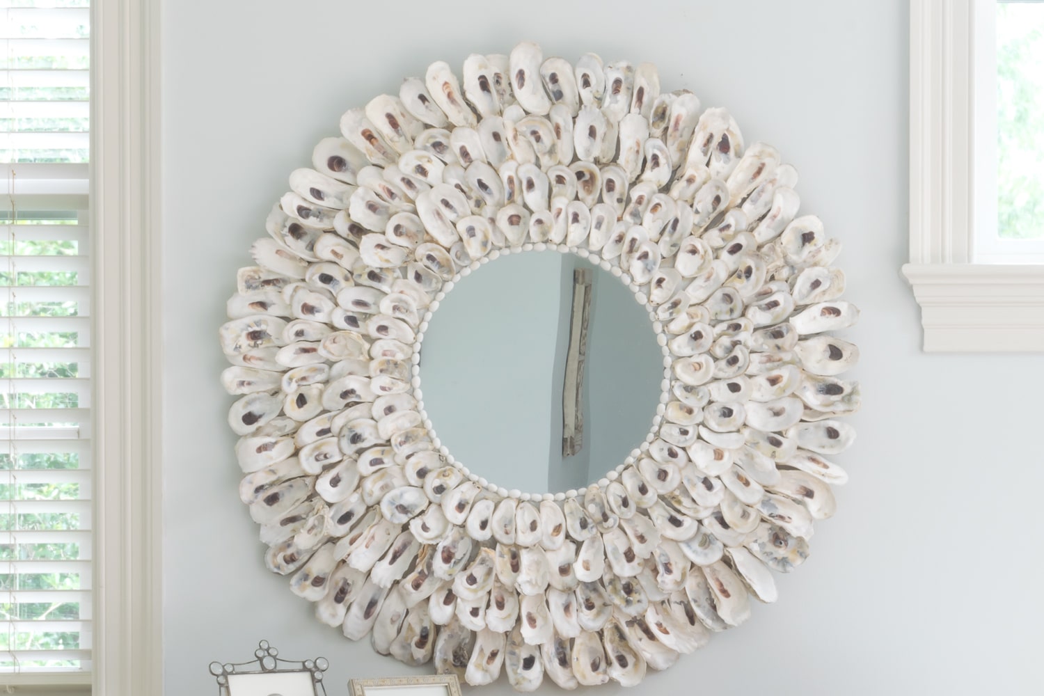 oyster shell mirror