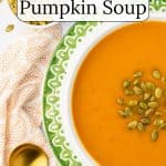 Pumpkin Soup in a bowl.