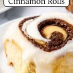 Sourdough Cinnamon Roll on plate.