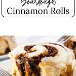 Sourdough Cinnamon Roll on plate.