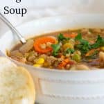 Bowl of Barley and Vegetable Soup