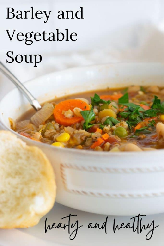 Bowl of Barley and Vegetable Soup