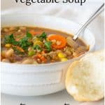 Bowl of Barley and Vegetable Soup