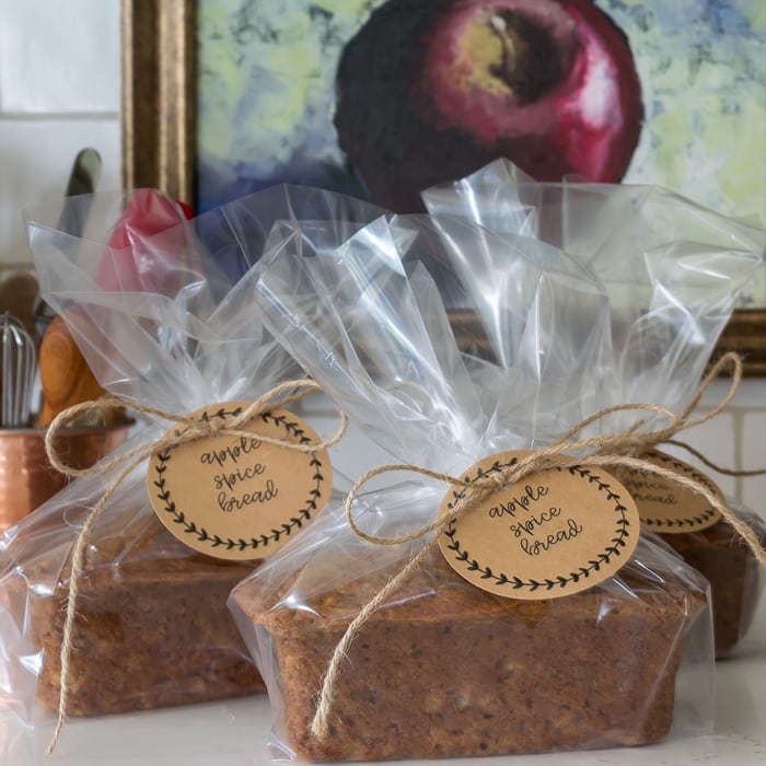 loaves of apple spice bread.