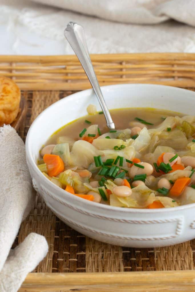 white bean and cabbage soup.