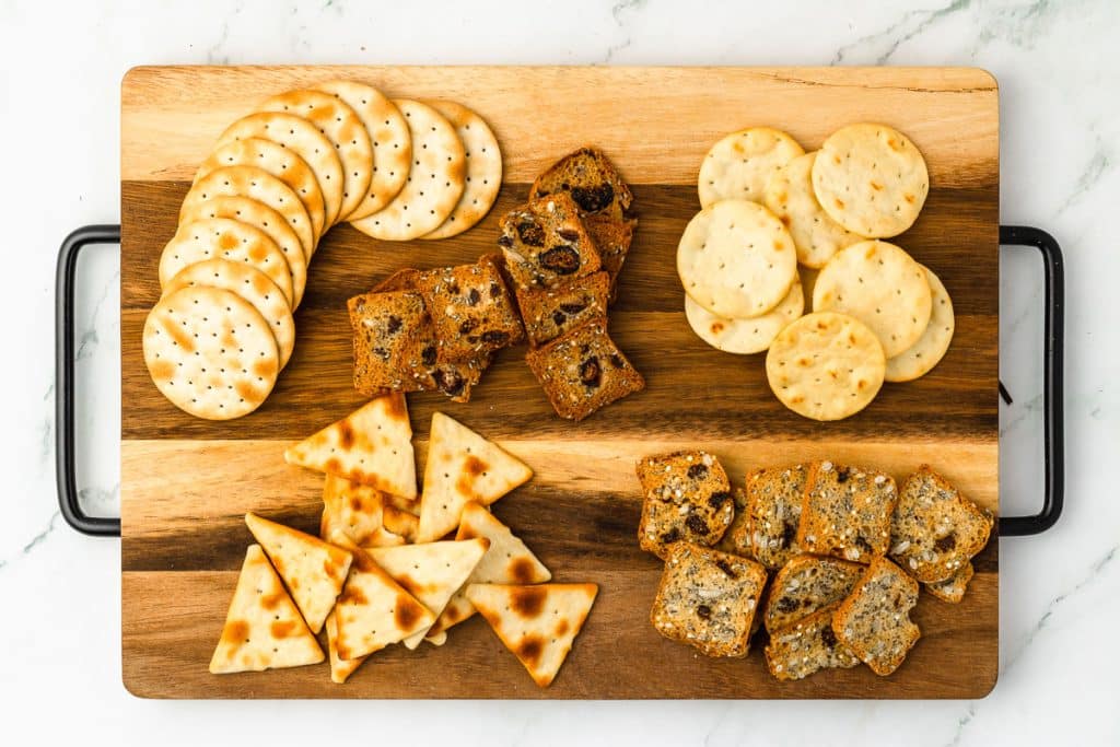 Assortment of crackers.