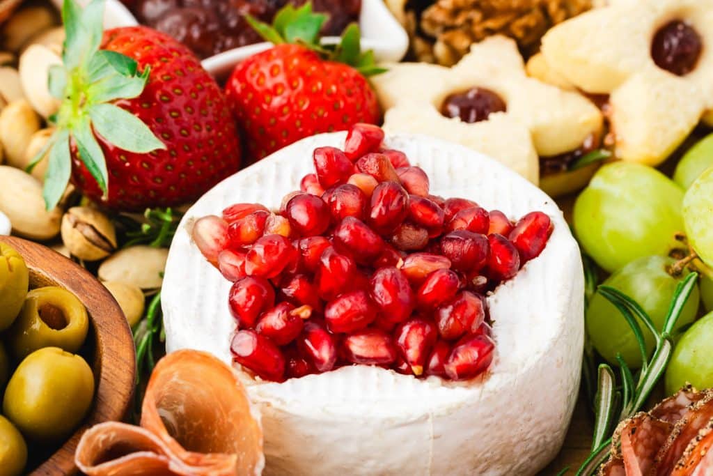 Pomegranate star in brie.