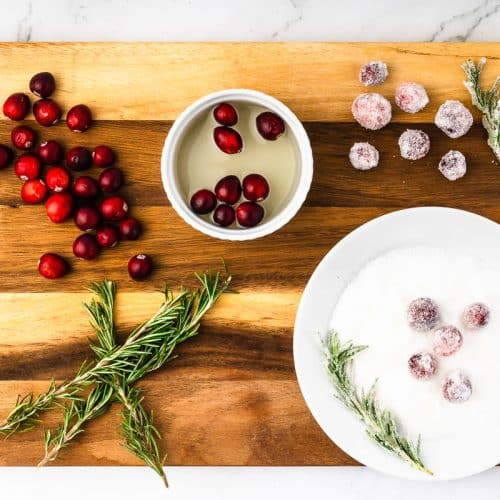 Sugared cranberries.