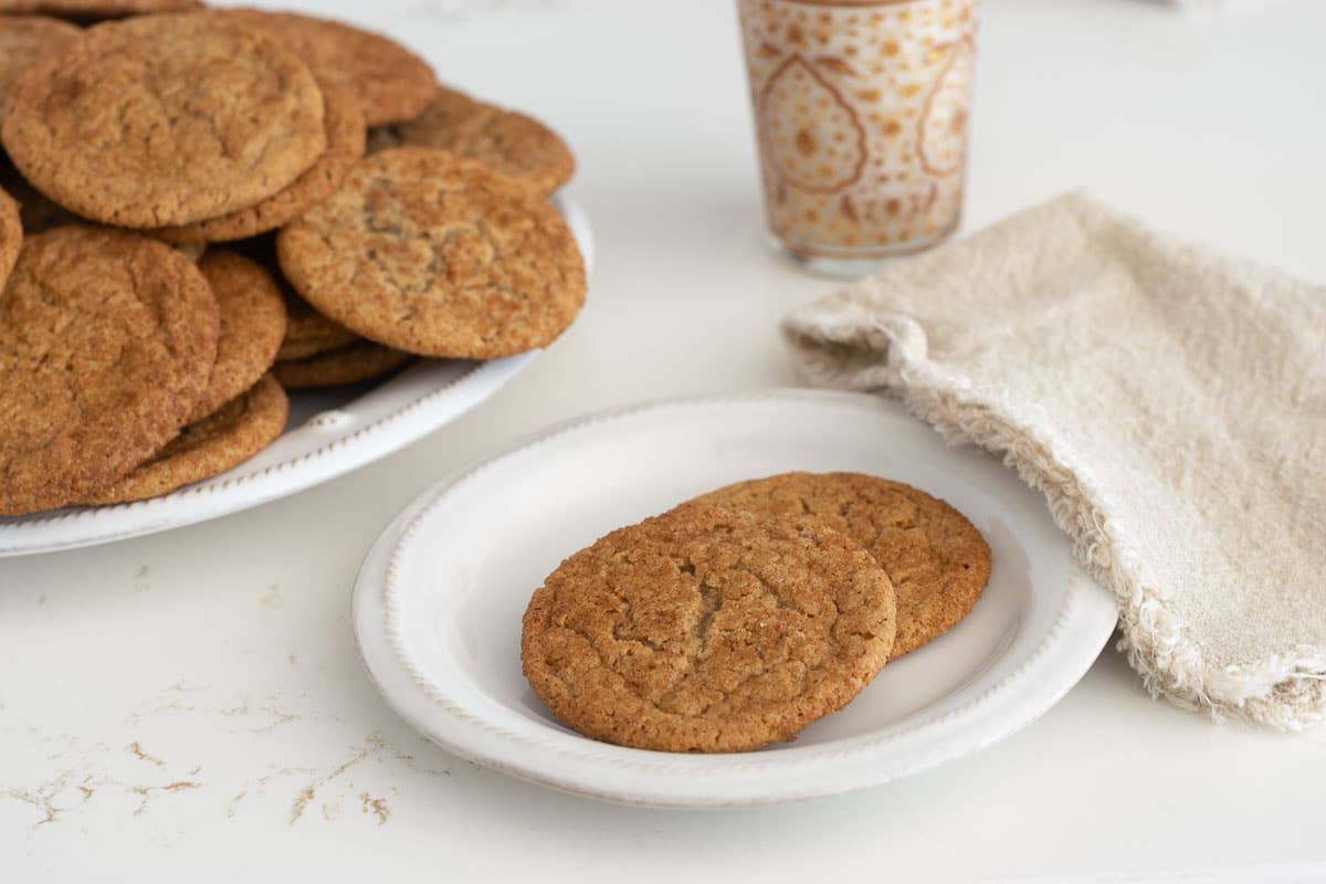 Pumpkin Spice cookies on plate.