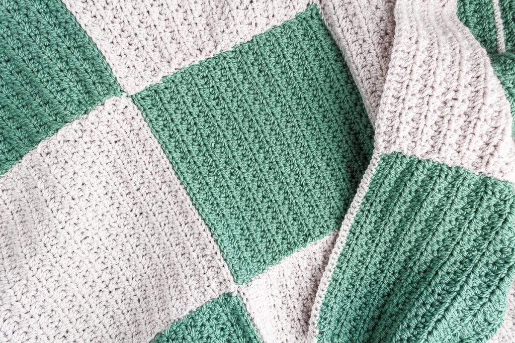 Checkerboard Crochet Blanket.