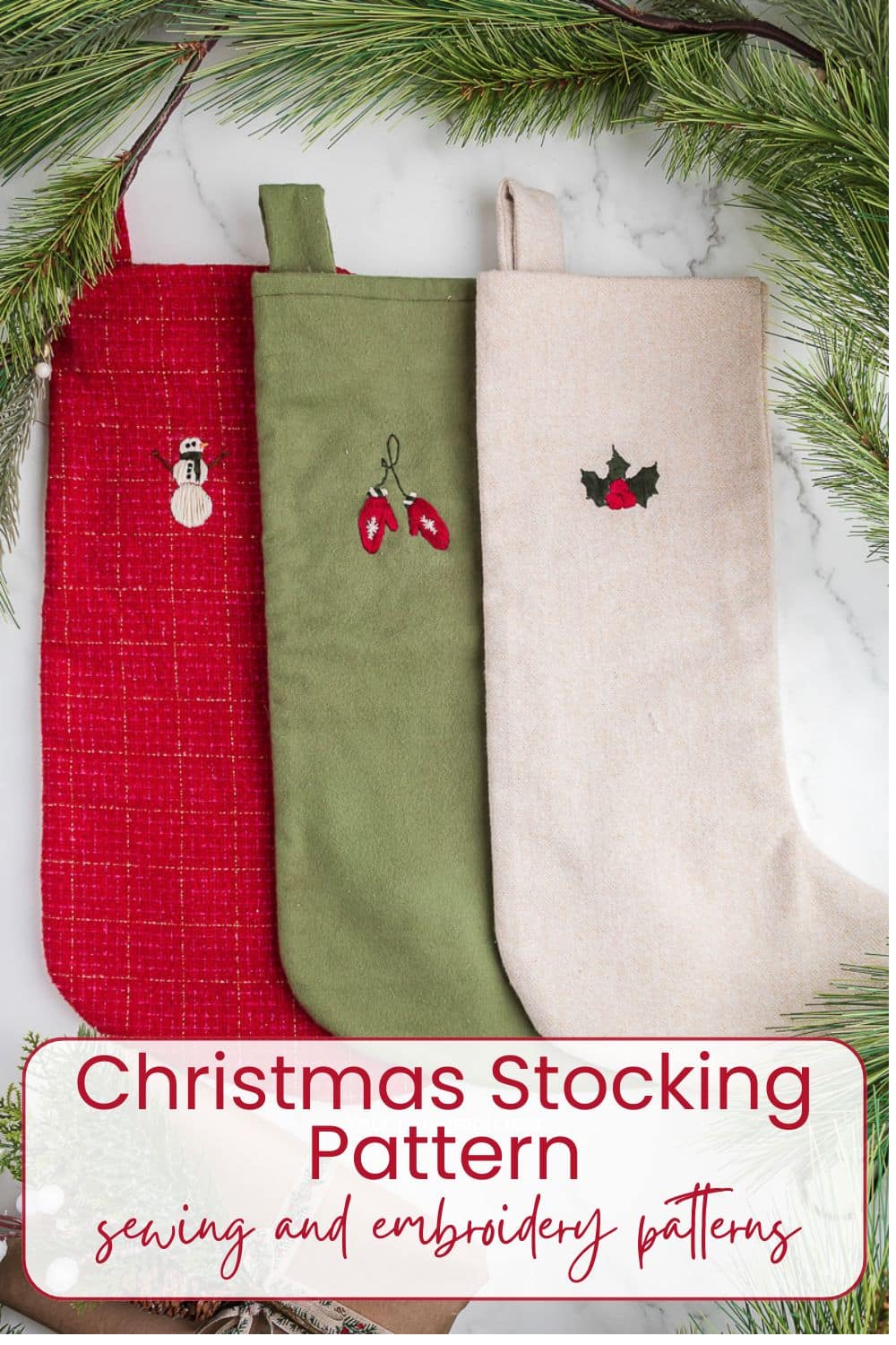 Christmas Stocking Sewing Pattern · Nourish and Nestle