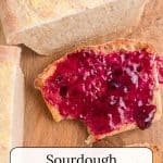 Toasted English Muffin Bread with jam.