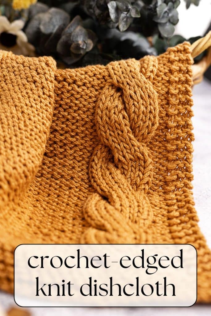 Cable Edge Knit Washcloth