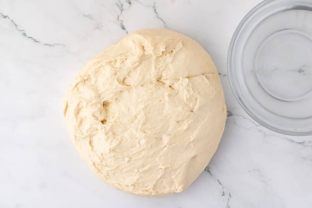 dough on counter.