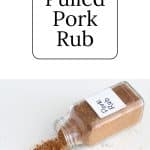 Jar of pulled pork rub.