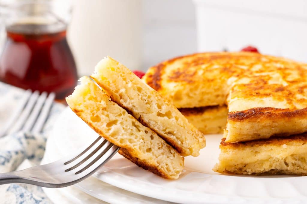 A stack of Sourdough Discard Pancakes.