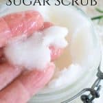 Jar of sugar scrub.