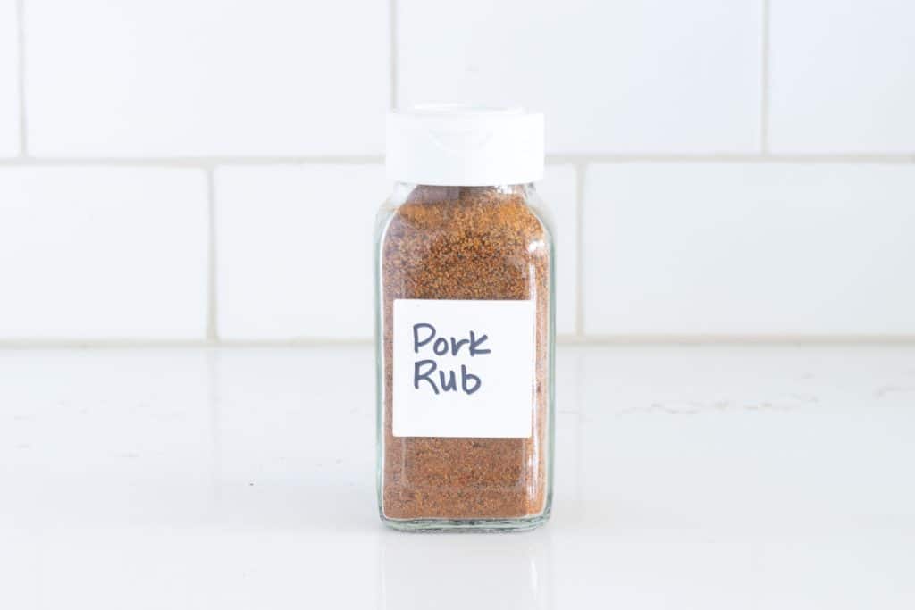 Jar of Pulled Pork Rub.