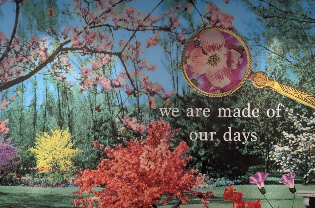 poster that says, 'we are made of our days.'