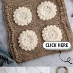 Images showing the steps to crochet this crochet purse pattern and an image of the finished purse.