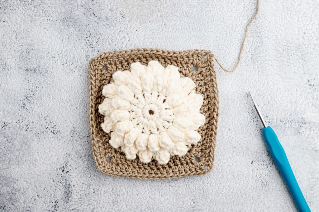 knitting granny squares.