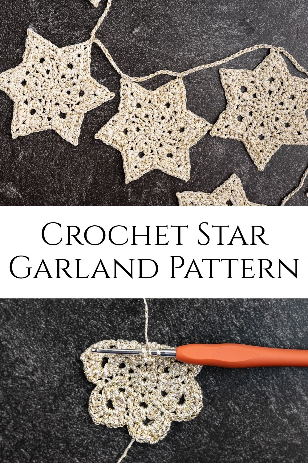 How to Crochet Stars and Make a Star Garland · Nourish and Nestle