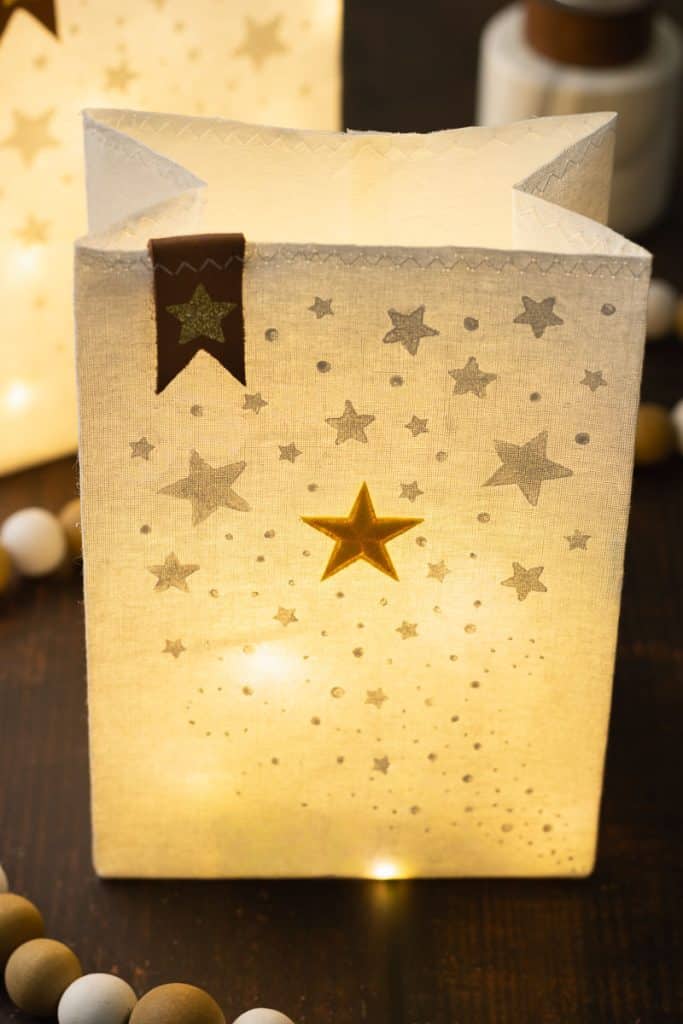Fabric Christmas Luminary.
