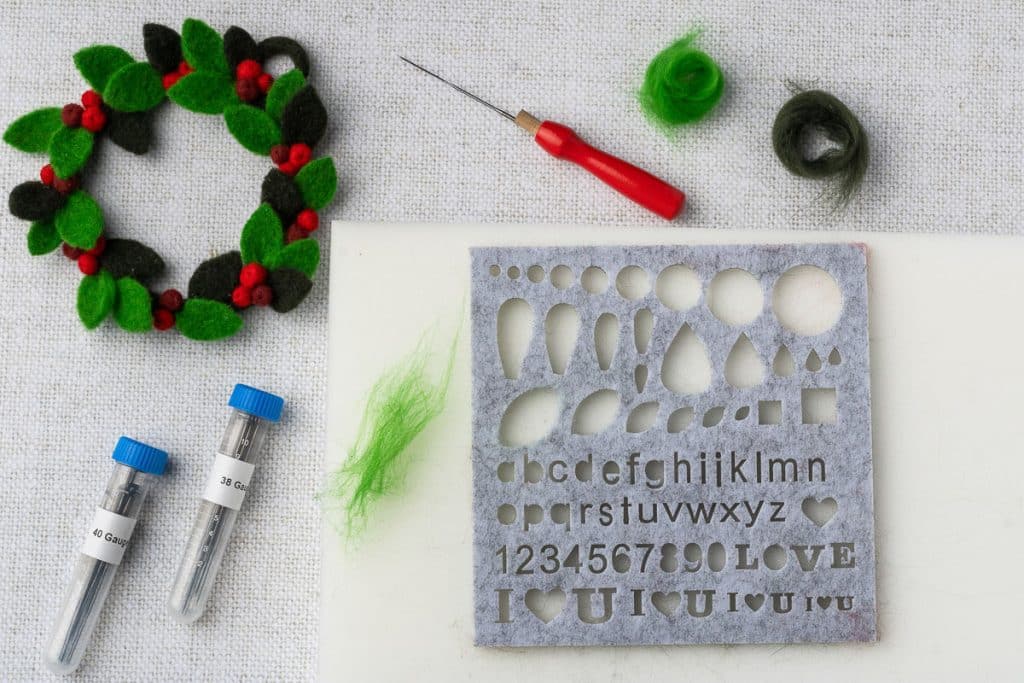 green roving and leaf mold.