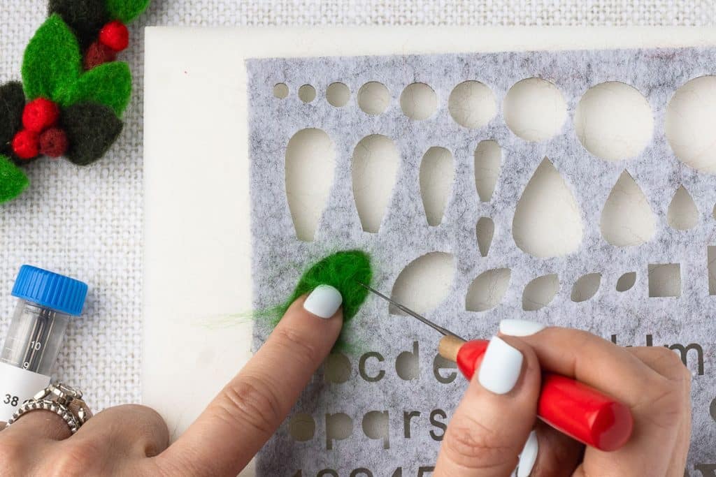 Green roving in mold.