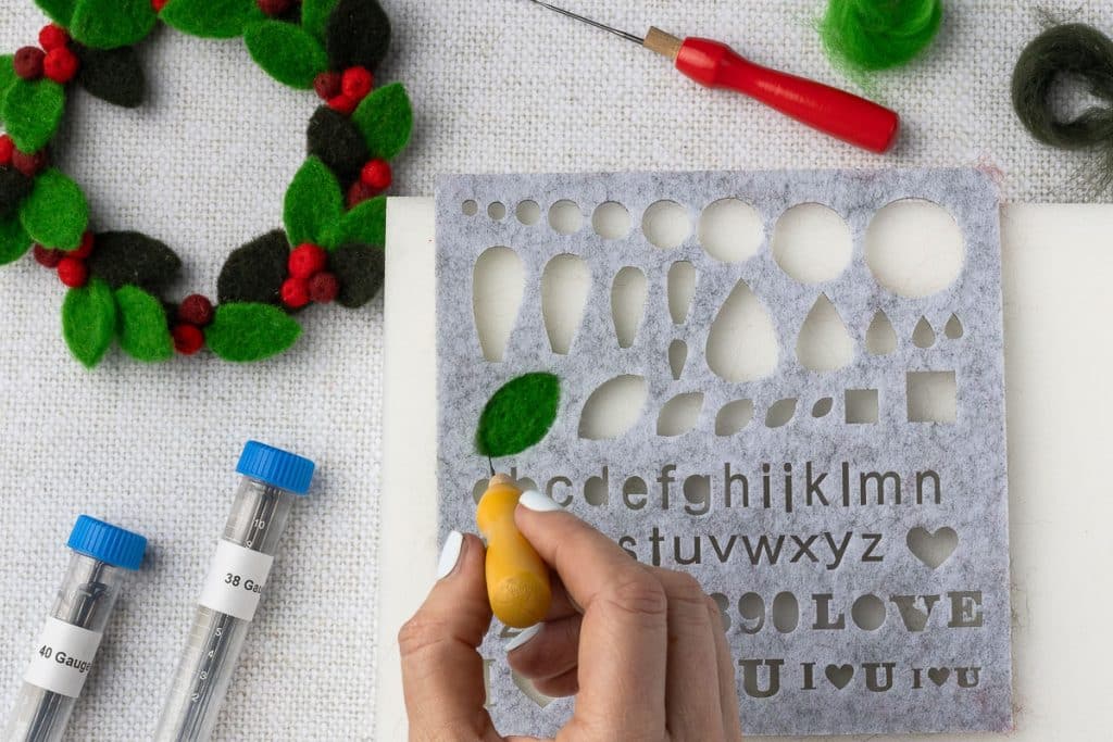 Green roving in mold.