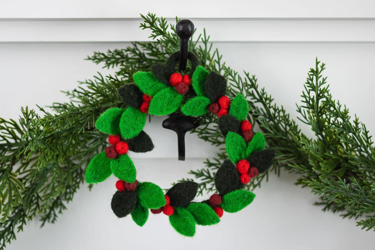 Needle-Felted Wreath.