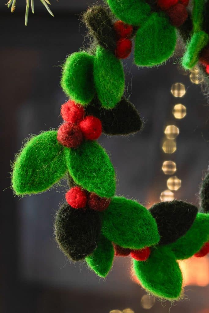 Needle-Felted Wreath.
