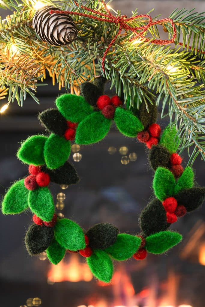 Needle-Felted Wreath.