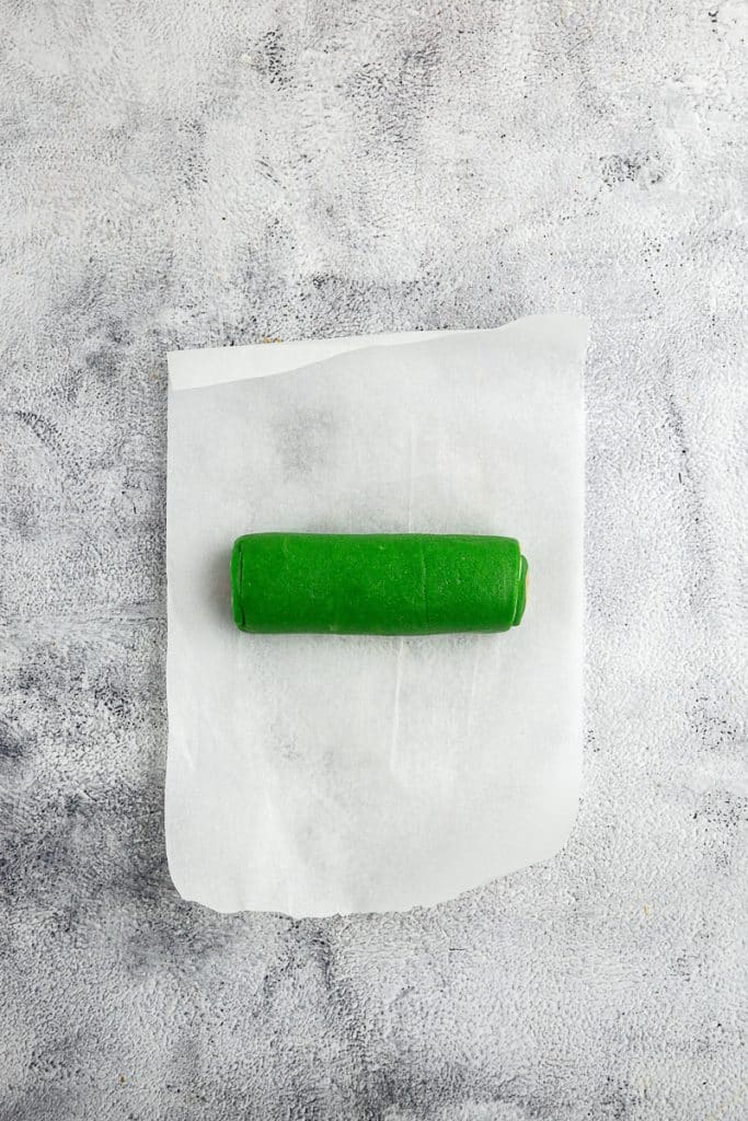 Rolled log of cookie dough.