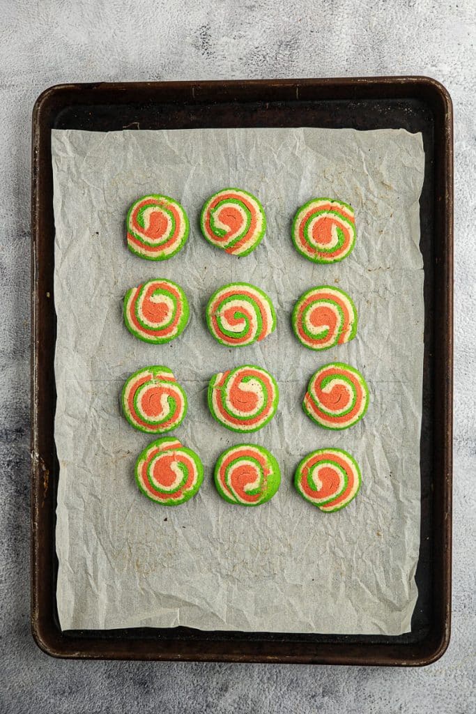 Finished pinwheel cookies.