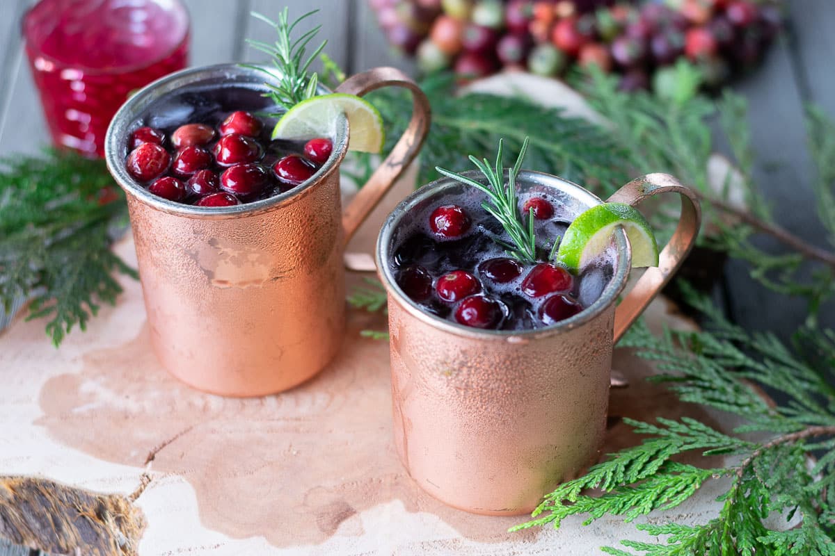 Spiced cranberry mule.