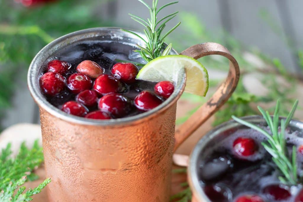 spiced cranberry mule.