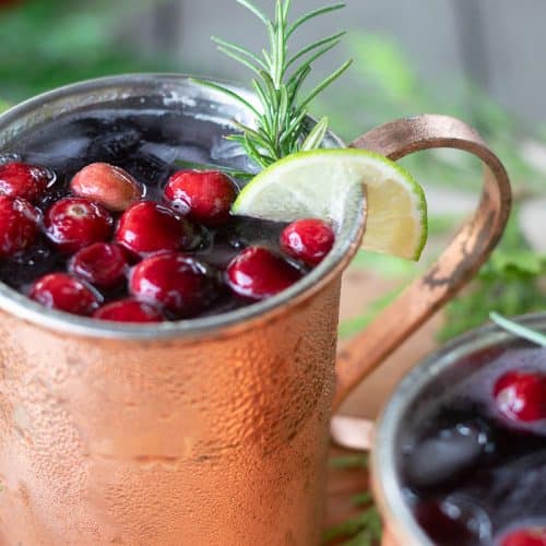 spiced cranberry mule.